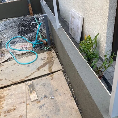 堺市 K様邸 ブロック塀モルタル補修